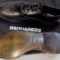 DSQUARED2 SHOES $1350 BLACK CALF GUNMETAL NAILHEAD ORNAMENTED WINGTIP 12 45 NEW