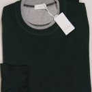 MALO SWEATER $980 HUNTER GREEN 100%CASHMERE CASH-LIGHT CREWNECK JUMPER L 52e NEW