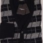COSTUME NATIONAL SWEATER $780 BLACK/GRAY STRIPED 100%ALPACA CARDIGAN L 52e NEW