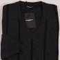 COSTUME NATIONAL SWEATER $680 BLACK ROPE STRIPED 100%WOOL V-NECK XL 54e NEW