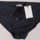 DIOR SWIMSUIT $295 SLATE BLACK LOGO SWIM BRIEF BEACHWEAR BATHING SLIP XL 54e NEW