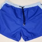 ETRO SWIMSUIT $345 BLUE CONTRAST LOGO EMBROIDERED BEACHWEAR SHORTS XXL 56e NEW