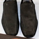 TOD'S SHOES $695 BROWN SUEDE LOGO EMBOSSED PEBBLE METAL INSERT LOAFERS 8 41e NEW