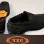 TOD'S SHOES $695 BROWN SUEDE LOGO EMBOSSED PEBBLE METAL INSERT LOAFERS 8 41e NEW