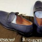 A. TESTONI SHOES $795 NAVY LOGO ORNAMENTED VAMP HANDMADE LOAFER 11 44e NEW
