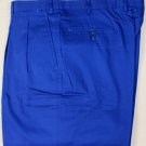 BRIONI PANTS $645 BRIGHT BLUE 100%COTTON HANDMADE CORTINA GOLF SLACKS 34 50e NEW