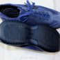 SANTONI SHOES $495 DENIM BLUE LOGO ORNAMENT SIDE AIRWALK TRAINER 11.5 44.5e NEW
