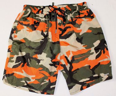 DSQUARED2 SWIM TRUNKS $495 DESERT CAMO LOGO ORNAMENTED BOXER SWIMSUIT S 48e NEW