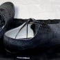 DOLCE & GABBANA SHOES $825 BLACK LEATHER DOTCUT PATTERN CAPTOE  DERBY 12 45e NEW