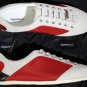 ZEGNA SPORT SHOES $445 RED/WHITE SUEDE CALF LOGO ORNAMENTED TRAINER 12 45e NEW