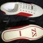 ZEGNA SPORT SHOES $445 RED/WHITE SUEDE CALF LOGO ORNAMENTED TRAINER 12 45e NEW