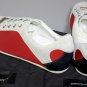 ZEGNA SPORT SHOES $445 RED/WHITE SUEDE CALF LOGO ORNAMENTED TRAINER 12 45e NEW