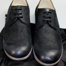 DOLCE & GABBANA SHOES $880 BLACK OILED SUEDE PINHOLE EMBELLISHED DERBY 12 45 NEW