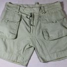 DSQUARED2 SHORTS $520 KHAKI COTTON LOGO EMBROIDERED CAMP SHORT PANTS 34 50e NEW