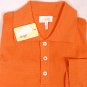 BRIONI POLO $495 ORANGE PINHOLE FRONT 3-BTN COTTON POLO GOLF SHIRT MED 50e NEW