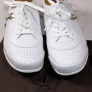 CESARE PACIOTTI SHOES $525 WHITE LEATHER LOGO ORNAMENT TRAINERS 8 41e NEW