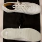 CESARE PACIOTTI SHOES $525 WHITE LEATHER LOGO ORNAMENT TRAINERS 8 41e NEW