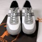 TOD'S T-PROJECT SHOES $495 WHITE/GRAY SUEDE PEBBLE SOLE TRAINERS 11 44e NEW