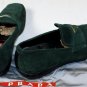 PRADA SPORT SHOES $545 DARK GREEN SUEDE LOGO ORNAMENTED SMART CALF 6.5 36.5e NEW