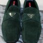 PRADA SPORT SHOES $545 DARK GREEN SUEDE LOGO ORNAMENTED SMART CALF 6.5 36.5e NEW