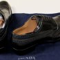 PRADA SHOES $950 BLACK BRUSHED CALFSKIN WINGTIP BROGUE STITCHED DERBY 11 44 NEW