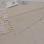 ERMENEGILDO ZEGNA SCARF $295 BROWN/WHITE STRIPED 100%WOOL FRAYED ENDS SCARF NEW