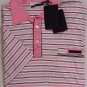 PRADA POLO $435 BLACK/PINK/WHITE 3-BTN COUTURE LOGO SLIM FIT POLO XL 54e NEW