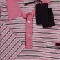 PRADA POLO $435 BLACK/PINK/WHITE 3-BTN COUTURE LOGO SLIM FIT POLO XL 54e NEW