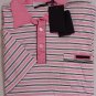 PRADA POLO $435 BLACK/PINK/WHITE 3-BTN COUTURE LOGO SLIM FIT POLO XL 54e NEW