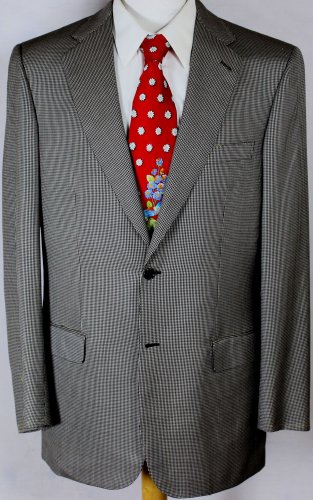 BRIONI JACKET $4345 BROWN/TAN PINHEAD WOOL/SILK 2BTN HANDMADE BLAZER 42L 52e NEW