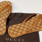 GUCCI SHOES $350 GUCCI BROWN LOGO GUCCISSIMA LEATHER THONG SANDAL 10.5 43.5 NEW