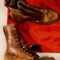 ESQUIVEL SHOES $1200 BROWN SCAB LEATHER HANDMADE BATTALION HI BOOT 10.5 43.5 NEW