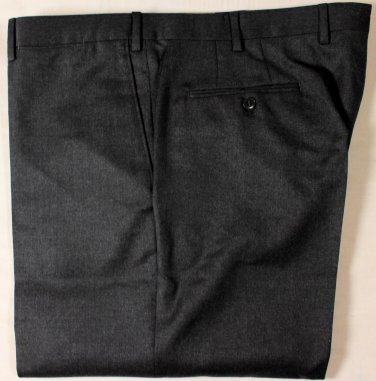 BRIONI PANTS $860 MEDIUM GRAY 100% FLANNEL WOOL HANDMADE SLACKS 43 60e NEW