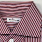 KITON DRESS SHIRT $795 RED STRIPE KITON HANDMADE SHIRT 15.75/34 40e NEW