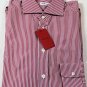 KITON DRESS SHIRT $795 RED STRIPE KITON HANDMADE SHIRT 15.75/34 40e NEW