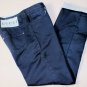 GUCCI PANTS $595 NAVY BLUE PAINTED LOGO BTN FLY 5-PKT FITLEG  CHINOS 32 48e NEW