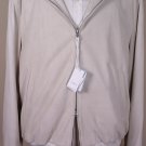 MALO COAT $2695 KHAKI TAN MOOSESKIN DUAL ZIP BOMBER JACKET 42 52e NEW