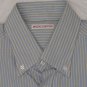MICHAEL BASTIAN SHIRT $445 LT. BLUE AND YELLOW STRIPED OXFORD 16.5 42e NEW
