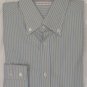 MICHAEL BASTIAN SHIRT $445 LT. BLUE AND YELLOW STRIPED OXFORD 16.5 42e NEW