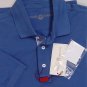 LUCIANO BARBERA POLO $325 SOLID BLUE 3-BTN 100%COTTON POLO SHIRT MED 50e NEW