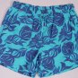 ETRO SWIM TRUNKS $350 BLUE/LIGHT BLUE LEAF LOGO BEACHWEAR SWIM SHORT SM 48e NEW