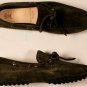 SUTOR MANTELLASSI SHOES $545 BROWN SUEDE PEBBLE SOLE TIED VAMP DRIVERS 10 43 NEW