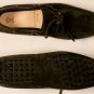 SUTOR MANTELLASSI SHOES $545 BROWN SUEDE PEBBLE SOLE TIED VAMP DRIVERS 10 43 NEW