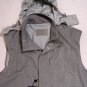 ZEGNA VEST $1950 GRAY ELEMENTS MICRONSPHERE WOOL/SILK/LEATHER GILET MED 50 NEW