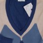 BALLANTYNE SWEATER $940 BLUE/BEIGE ARGYLE 100%CASHMERE HANDKNIT V-NECK L 52e NEW