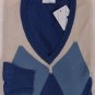 BALLANTYNE SWEATER $940 BLUE/BEIGE ARGYLE 100%CASHMERE HANDKNIT V-NECK L 52e NEW