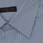 CORNELIANI SHIRT $295 LIGHT BLUE/WHITE ROPE STRIPED DRESS SHIRT 17/34 43e NEW