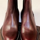 GUCCI SHOES $850 BURGUNDY CALFSKIN ALMOND TOE CHELSEA ANKLE BOOTS 11 44e NEW
