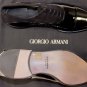 GIORGIO ARMANI SHOES $820 BLACK PATENT/SUEDE MIXED FORMAL CAPTOE 13 46e NEW