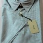 BRIONI POLO $395 SILVER/GREEN 3BTN MERCERIZED COTTON POLO GOLF SHIRT XXL 56e NEW